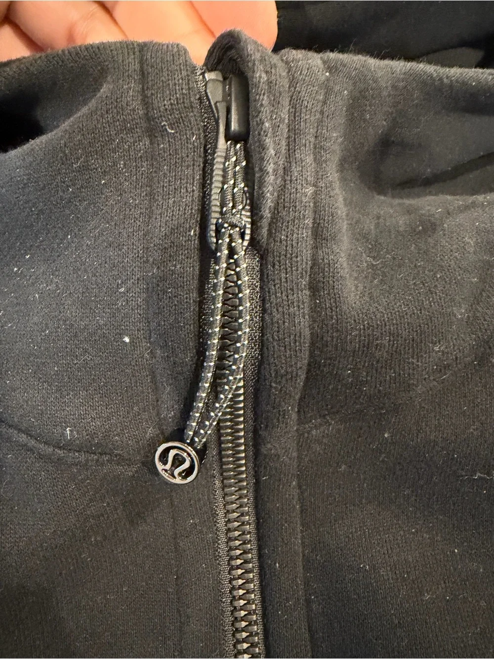lululemon athletica Black scuba hoodie half zip